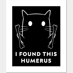 Funny I Found This Humerus CAT Boo Ghost Halloween Costume Posters and Art